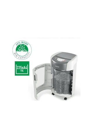 Leitz Iq Optimax 225 Mikro Kesimli Evrak İmha Makinesi P5 15l - Beyaz
