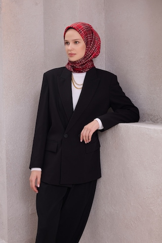 BELLİ Ekose Desen İpek Twill Eşarp 4218d01 Kırmızı - 85