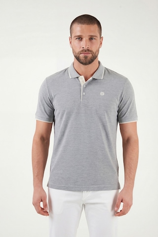 Buratti % 100 Pamuk Düğmeli Regular Fit Erkek Polo Yaka T Shirt 5902118 Gri Melanj