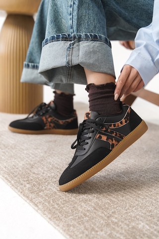 Daxtors Garantili Carina Günlük Ortopedik Kadın Sneaker Spor Ayakkabı Siyah