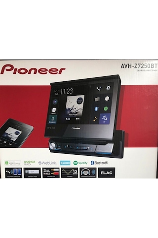 Pioneer Avh Z7250Bt Indash Carplay Multimedya