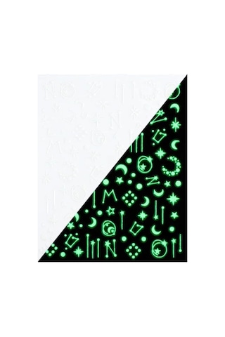 Karanlıkta Parlayan Burçlar Yıldızlar Tırnak Sticker Tırnak Etiketi Nail Art Jo-1297