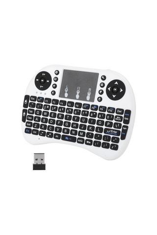 Mini Kablosuz Klavye Flymouse 2.4g Multimedya Dokunmatik Yüzeyli Dokunmatik Klavye Beyaz