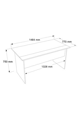 Robin Home Nexus 147x77 Cm Ofis Çalışma Masası Bilgisayar Masası Yönetici Masası Sepet-kumsal-antrasit Kahverengi