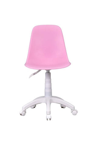 Vilinze Eames Çalışma Koltuğu Tekerlekli Ofis Sandalyesi Pembe