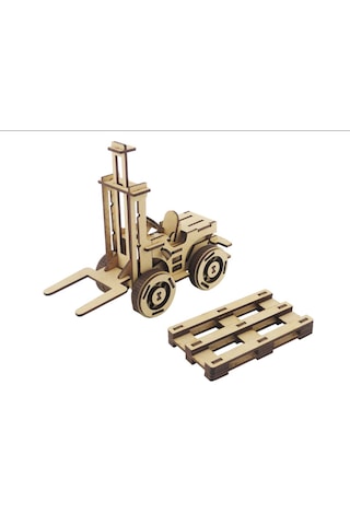 3d Ahşap Puzzle Fork Truck