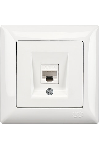 Günsan Visage Beyaz Tekli Data Prizi (RJ45 Cat6)