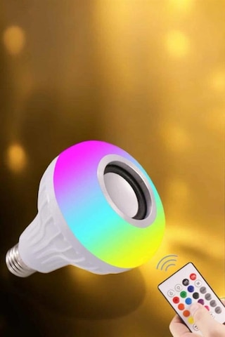 Hubrendy Tekno Lamba Led Hoparlör Dayanıklı Ve Uzun Ömürlü Bluetooth Hoparlör