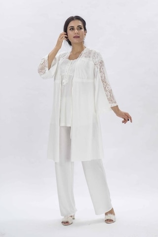 Birolgaye Duchesse 3008 Ecru Hamile Lohusa 3 Lü Pijama Sabahlık Tk (535994761)