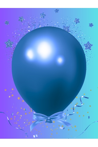 10 Lu Krom Mavi Balon 12 İnç, Ayna Efektli Metalik Parti Balonu