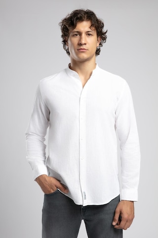 Lee Cooper Julsa Erkek Uzun Kol Dokuma Gömlek-19759 Beyaz