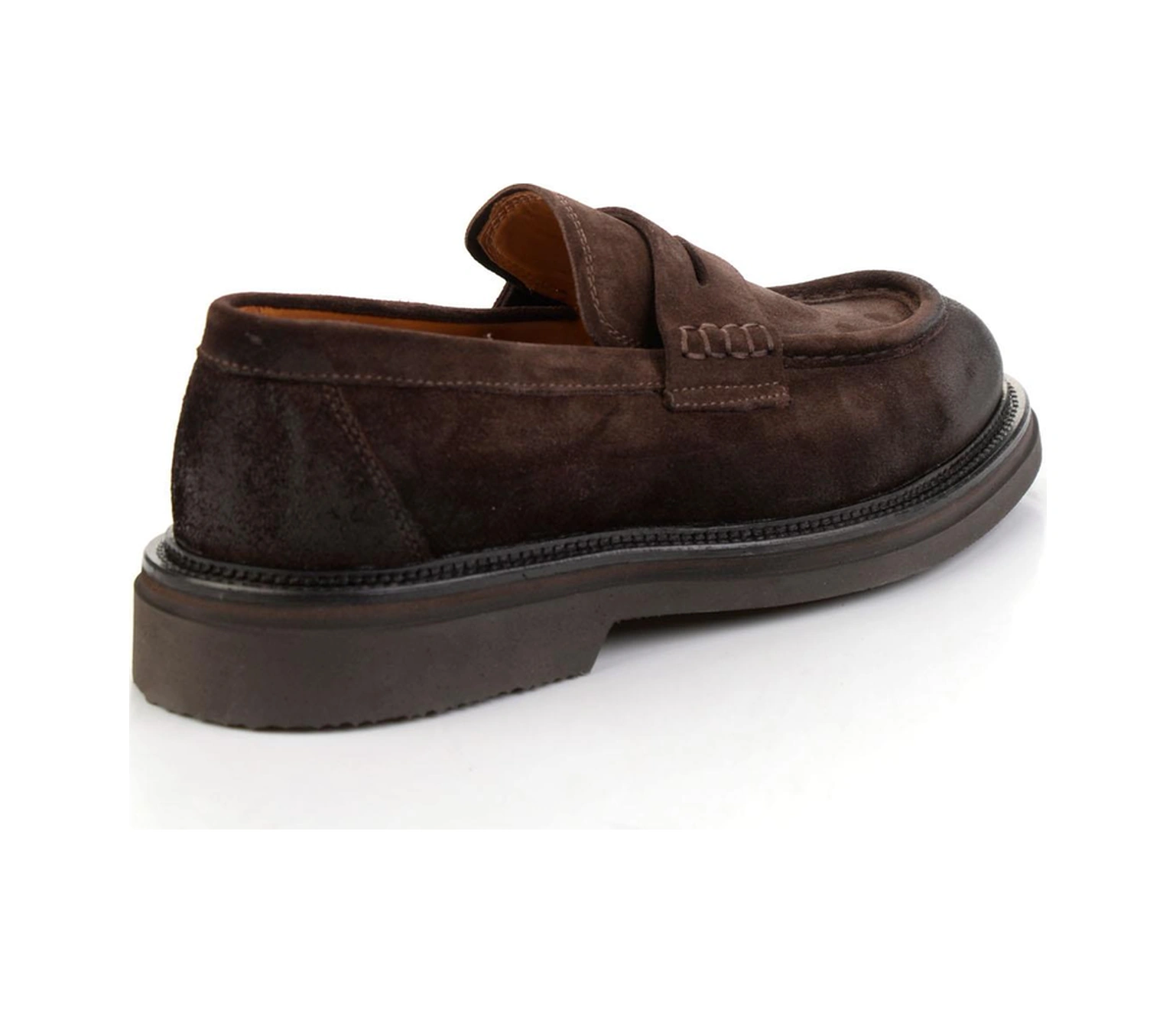 Bambi Kahve Hakiki Deri Erkek Loafer Ayakkabı E01901495302 Kahve