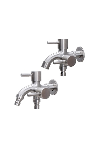 Çift Musluk Duvar Montaj Çamaşır Makinesi Paspas Musluğu Çok Fonksiyonlu Açık Balkon Banyo Mutfak Su Çamaşır Yıkama Bibcock Su Musluk 01 Çok Renkli