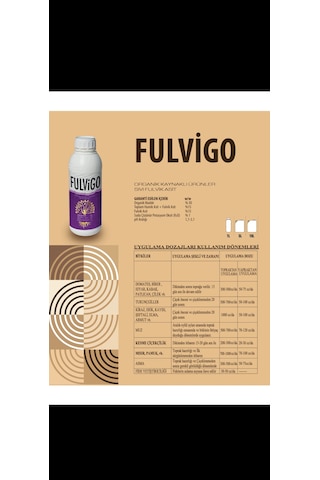 Fulvigo Fulvic Acid İçerikli Köklendirici Özel Gübre. 1 Lt