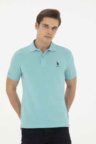 U.S. Polo Assn. Erkek Slim Fit Polo Yaka Mint Basic Tişört 50279613-VR090