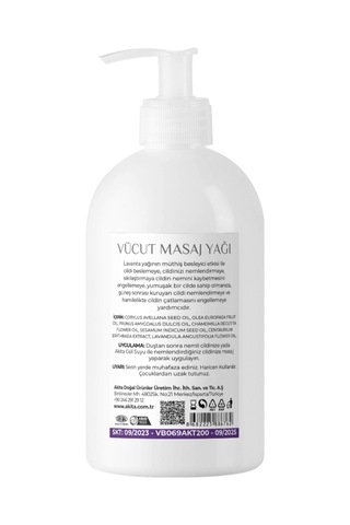 Akita Doğal Vücut ve Masaj Yağı Lavanta 250 ML