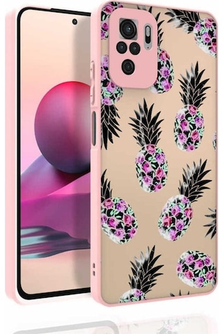 Xiaomi Redmi Note 10s Kılıf Desenli Kamera Korumalı Parlak Zore Nora Kapak NO1
