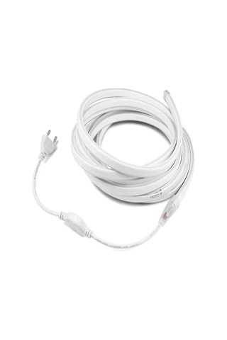 2 Metre Neon Beyaz 220 V Esnek Hortum Şerit Led Işık+ 1 Güç Fişi