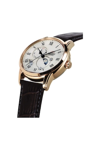 Orient Ra-ak0007s30b Kurmalı Otomatik Deri Kahverengi Safir Cam 43 Mm Erkek Kol Saati Rose Gold