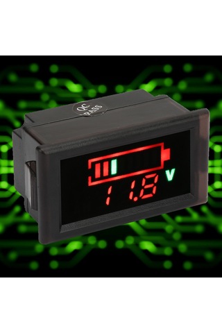 Maiyame Su Geçirmez Elektrikli Araç Akıllı Göstergesi - Gerçek Zamanlı Voltaj, Akü Seviyesi Ve Yüzde Gösterimi, Çift Tel Sistemi, Dc 6-120v Aralığı