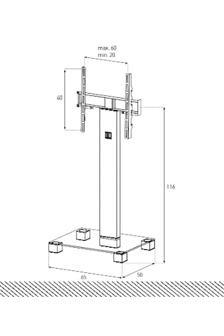 Sonorous Pl 2510 Blk 39' 65'' Televizyon Tekerli Tv Sunum Sehpası