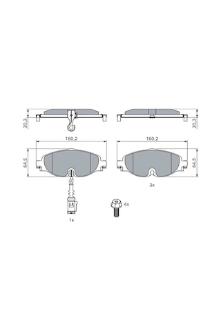 Skoda Octavia 1.2tsı 2012-2018 Bosch Ön Balata Netpar25086