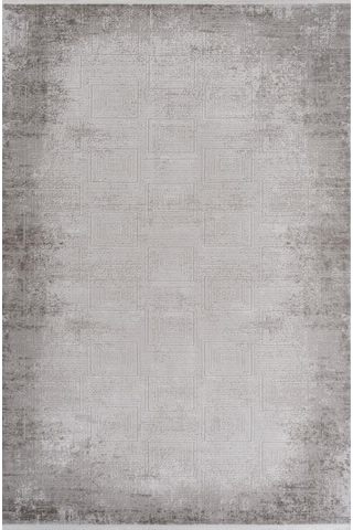 Gabardin Halı Omega 381d Serisi Triko Akrilik Salon Oturma Yatak Odası Halısı Gri