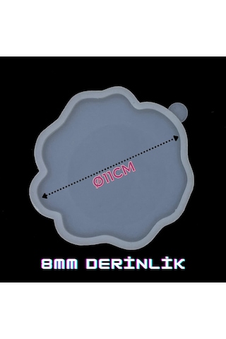 Epoksikalipmarketi Epoksi Silikon Bardak Altlığı Kalıbı 3'lü 8mm