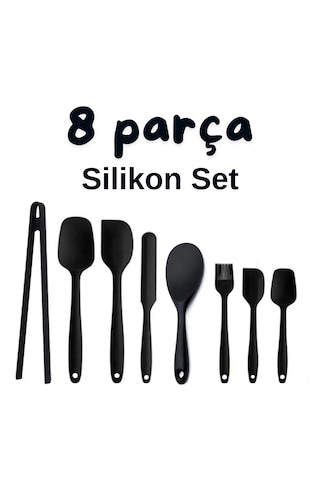 8 Parça Takım Yanmaz Yapışmaz Mutfak Pasta Silikon Yumurta Fır...