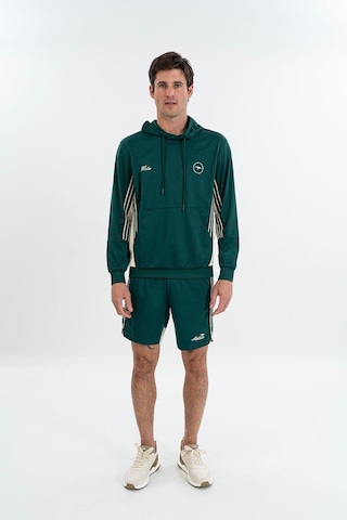 Maraton Boxy Erkek Kapüşonlu Yeşil Sweatshirt Yeşil