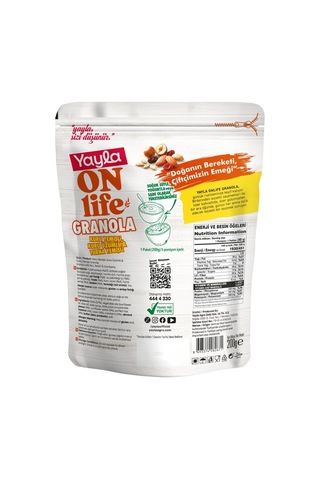 Yayla Onlife Kuru Yemişli Kuru Üzümlü Ve Turna Yemişli Granola 200 G X5