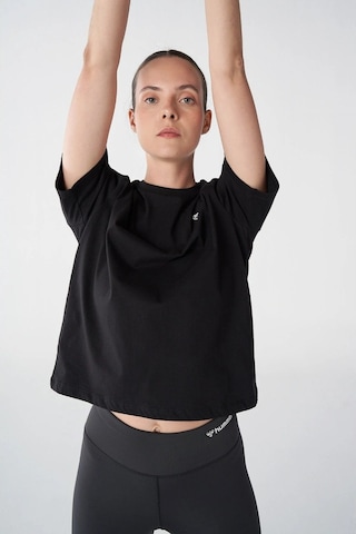 Hummel T-ıc Icona Boxy Unity Kadın Siyah Yuvarlak Yaka Tişört 911867-2001 Siyah