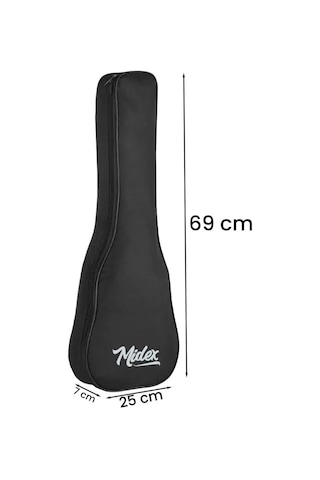 Midex Cs-26a-100x Tenör Ukulele Çantası 100'lü Paket Kaliteli Siyah Kılıf 100 Adet