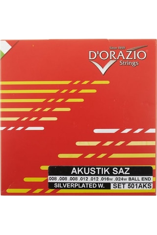 D'orazio İtalyan Pyramid 0.20 No Uzun Sap Saz Teli-Mızrap