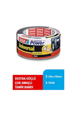 Duct Tamir Bandı, Extra Power Universal, Siyah, 25m X 50mm