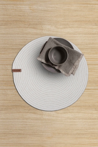 Koza Home Cesta Amerikan Servis El Yapımı Pamuklu Krem Jüt Örme Dekoratif D Krem