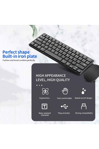 Geeksen 2.4g Kablosuz Klavye Ve Fare Seti - Ergonomik Tasarım, Dpı Ayarlı, Taşınabilir Diğer