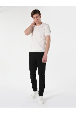 Colin's Regular Fit Bisiklet Yaka Beyaz Erkek Kazak CL1064502_Q1.V1_OFW