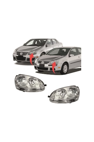 Ns Vw Golf 5 Jetta Sağ-sol Takım Far Lambası İçi Nikelaj 05-11