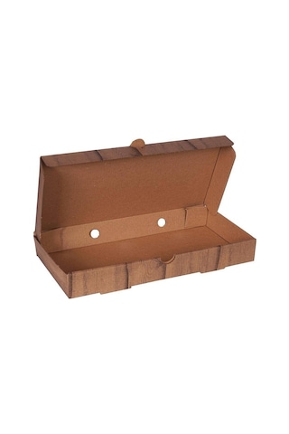 Ahşap Baskılı Orta Pide Kutusu 32 x 16 x 4 CM 100 Adet