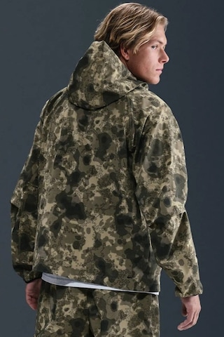 Nike Tech Fleece Wr Fz Camo Full Zip Hoodie Kapüşonlu Unisex Kamuflaj Sweatshirt Haki