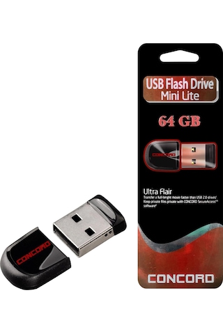 USB FLASH BELLEK 64GB MİNİ LITE CONCORD C-UML64