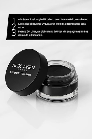 Alix Avien Yüksek Pigmentli Suya Dayanıklı Uzun Süre Kalıcı Mat Jel Eyeliner Intense Gel Liner 01 Black