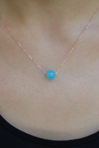 Argentum Concept 925 Ayar Gümüş Zincirli Mavi Taş Kolye - N113701