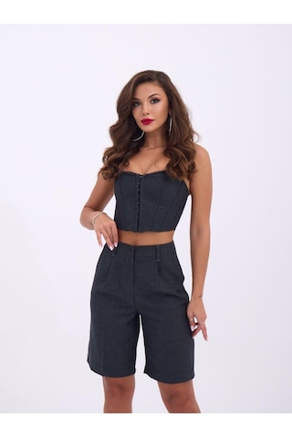 7225 Crop-antrasit Karışık