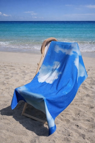 Kadife 100x180 Cm Desenli Modern Plaj Havlusu Baveno Desen004