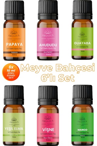 Meyve Bahçesi 6'lı Set Oda Kokusu Esansı - Neşeli Meyveler 6x10ml Meyveli