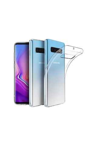 Noktaks - Samsung Galaxy S10 Plus Uyumlu - Kılıf Şeffaf Soft Slim Fitt Süper Silikon Kapak - Şeffaf