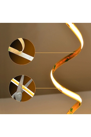 Forlife 320 Ledli 12 Volt İç Mekan Cob Şerit Led 5 Metre Günışığı