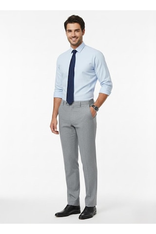 Presto Erkek Slimfit Armürlü Pantolon Gri 3194-050 Gri